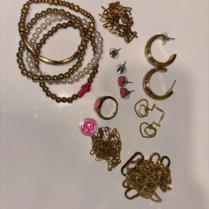Gold and Pink Jewelry bundle